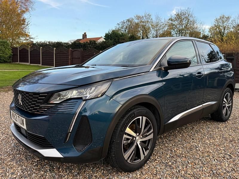 Blue Used 2021 Peugeot 3008 Allure Hatchback | £11,995 (Good price) - Image 1/4