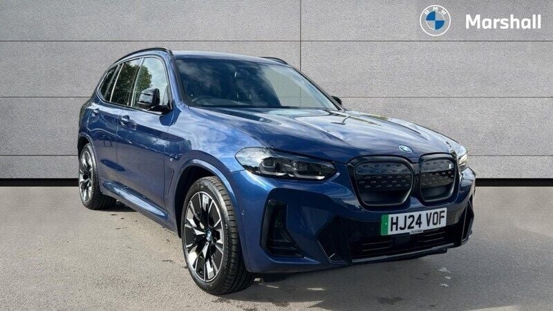 Phytonic blue metallic paint Used 2024 BMW iX3 M Sport SUV | £42,714 (Fair price) - Image 1/4