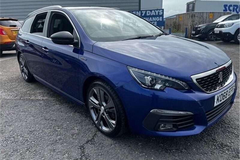 Blue Used 2018 Peugeot 308 GT-line Estate | £8,995 (Fair price) - Image 1/4