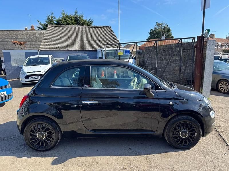 Used Fiat 500 Lounge 69 HP (50 kW) 2016 Black Cabriolet