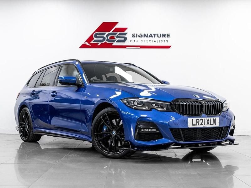 Blue Used 2021 BMW 330e M Sport Estate | £16,695 (A bit pricey) - Image 1/3