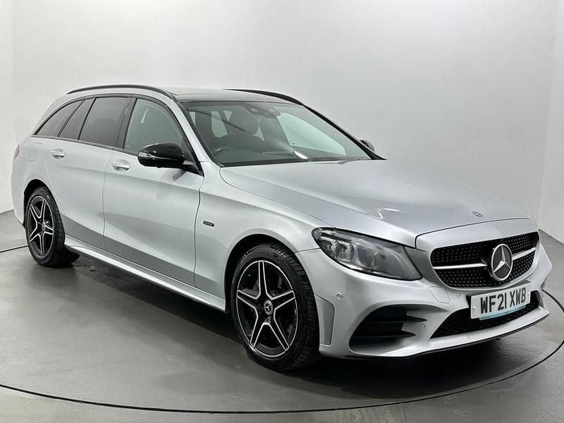 Silver Used 2021 Mercedes C300e AMG line Estate | £16,972 (A bit pricey) - Image 1/3