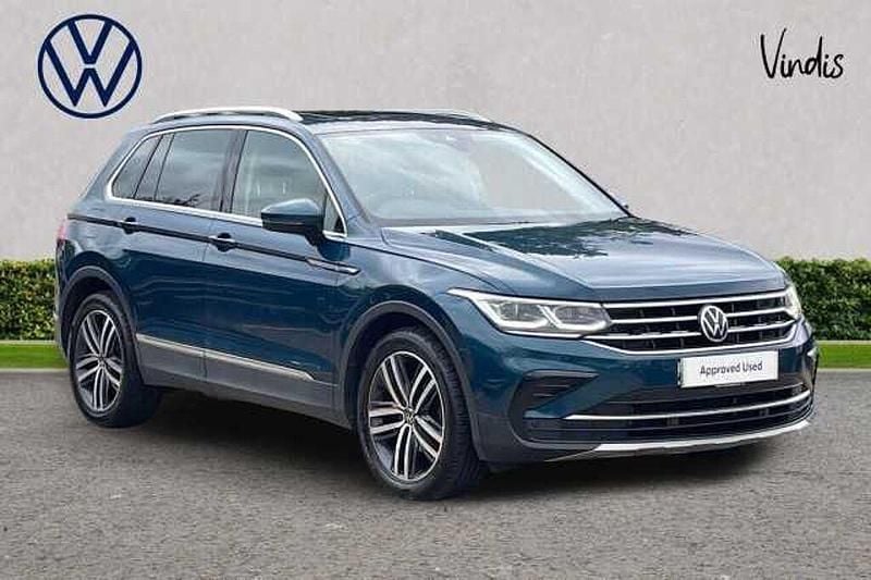 Blue Used 2021 VW Tiguan Elegance SUV | £19,351 (Good price) - Image 1/4