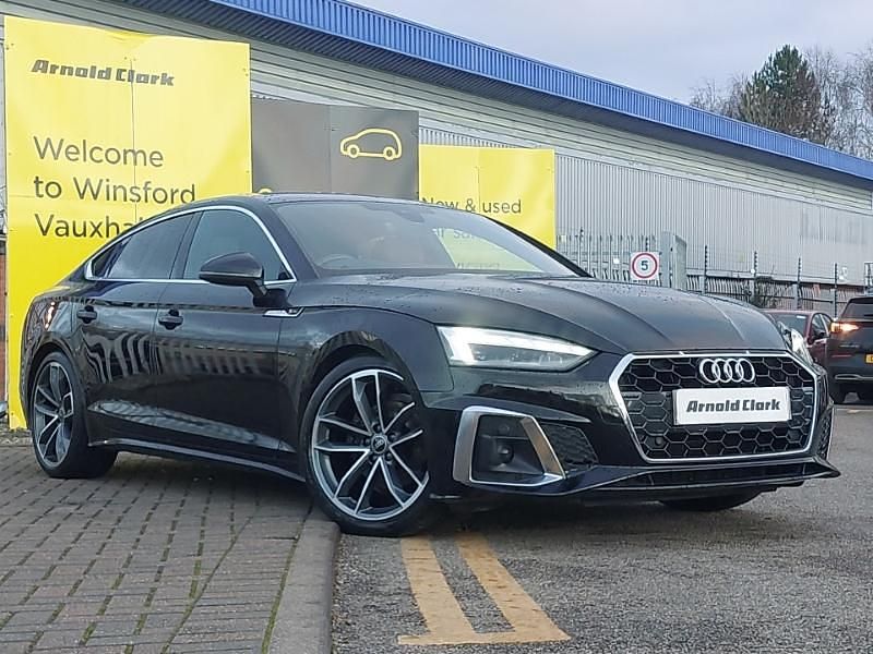 Used Audi A5 S-Line 163 HP (119 kW) 2022 Black Hatchback