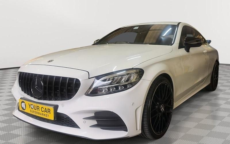 Used Mercedes C200 AMG line 198 HP (145 kW) 2019 White Coupe