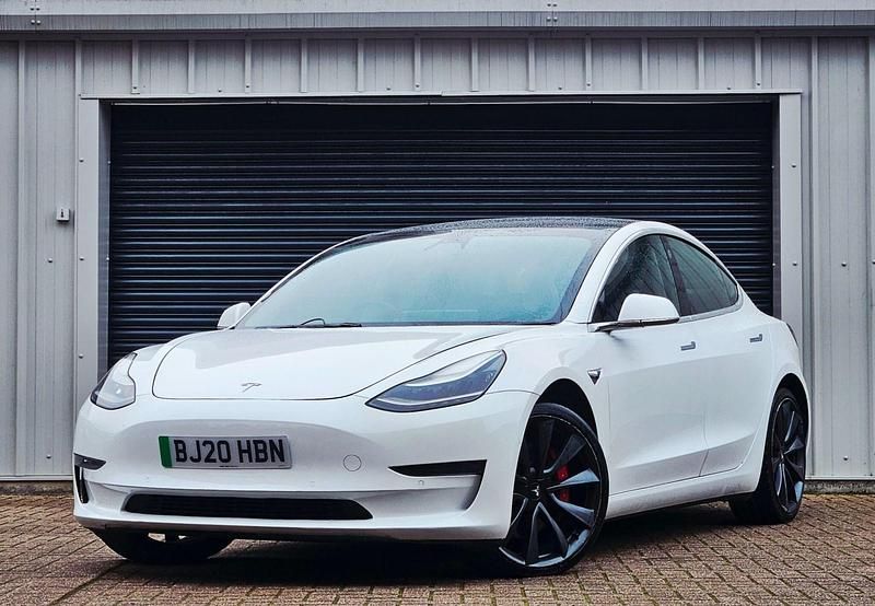 Used Tesla Model 3 Performance 461 kW (627 HP) 2020 White Sedan