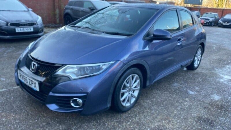Blue Used 2015 Honda Civic SE Plus Hatchback | £4,980 (Good price) - Image 1/4