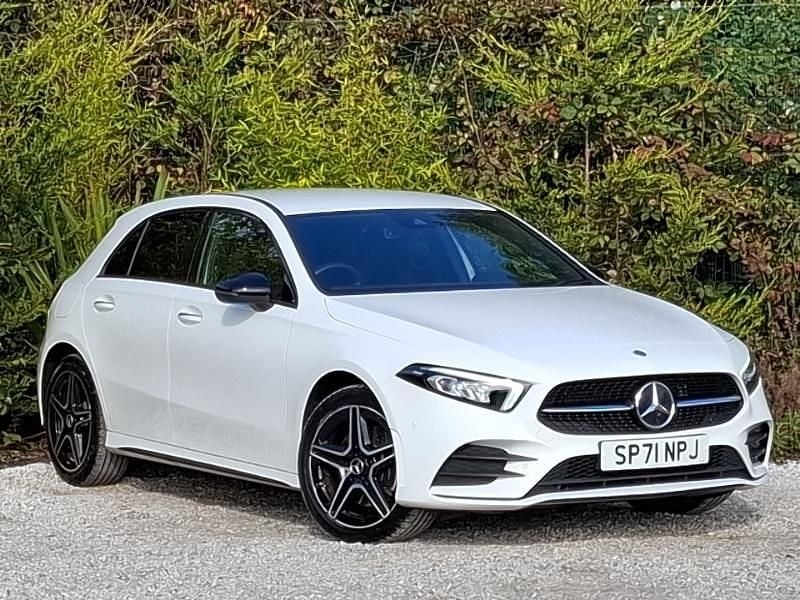 Used Mercedes A250 AMG Line Premium 218 HP (160 kW) 2021 White Hatchback