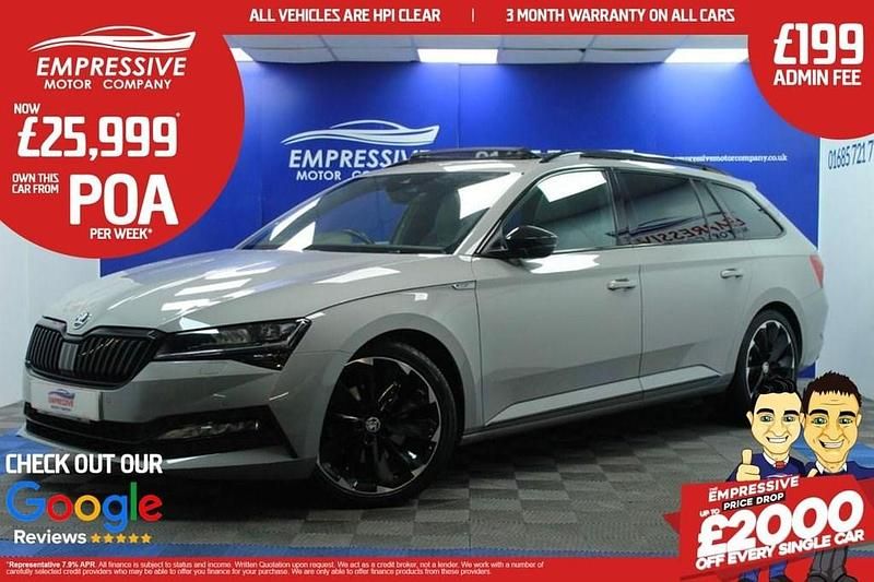 Grey Used 2022 Skoda Superb SportlinePlus Estate | £25,999 (Fair price) - Image 1/4