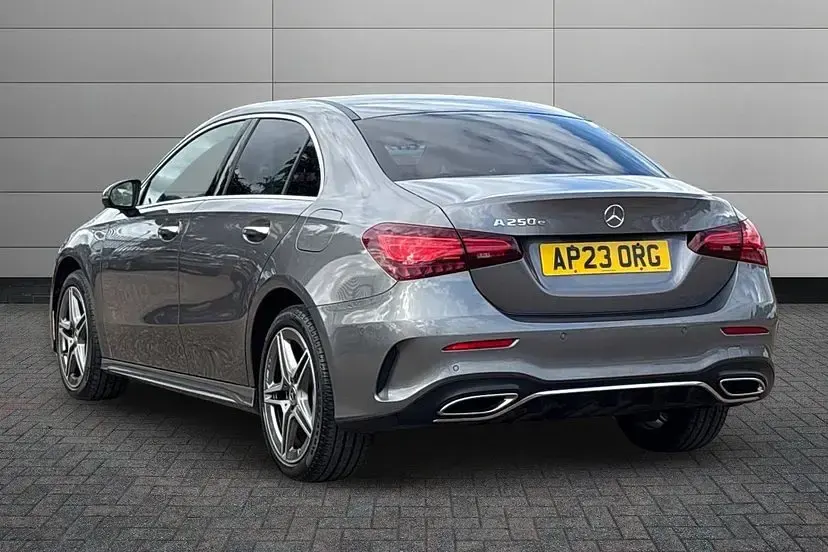 Used Mercedes A250 AMG line 215 HP (158 kW) 2023 Mountain grey Sedan