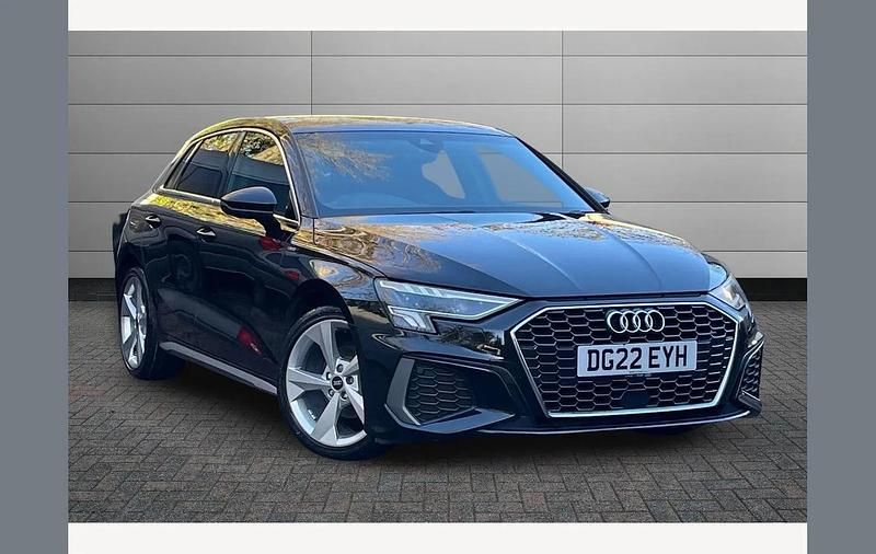 Used Audi A3 S-Line 150 HP (110 kW) 2022 Black Hatchback