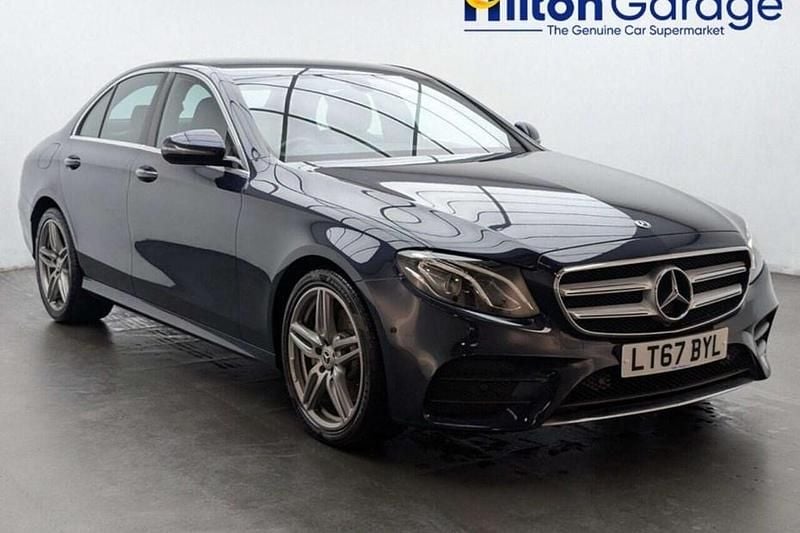Used Mercedes E220 AMG line 194 HP (142 kW) 2017 Blue Sedan