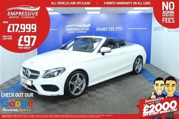 White Used 2018 Mercedes C200 AMG line Cabriolet | £17,999 (Fair price) - Image 1/1