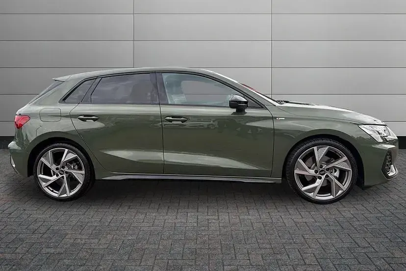 New Audi A3 Black Edition 148 HP (108 kW) 2026 District green