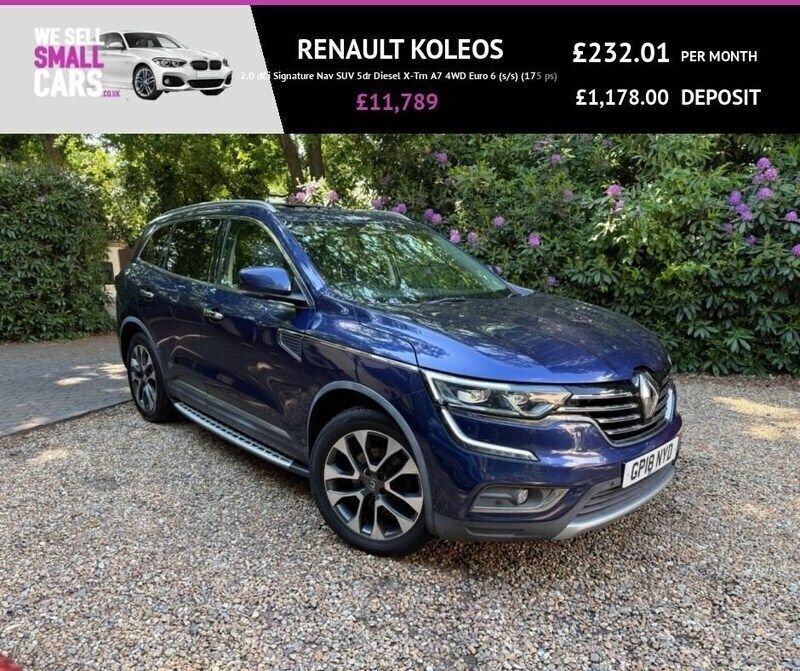 Blue Used 2018 Renault Koleos Signature SUV | £11,789 (Fair price) - Image 1/4