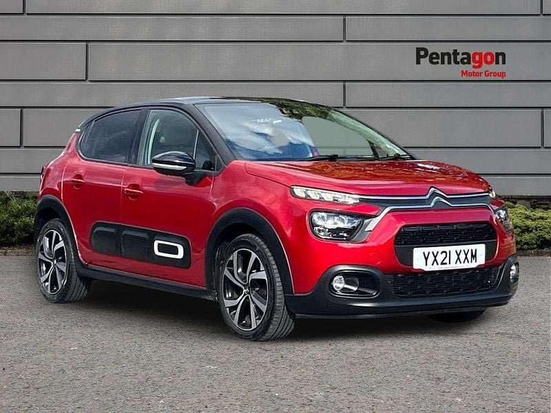 Red Used 2021 Citroën C3 PureTech Hatchback | £8,498 (Fair price) - Image 1/4