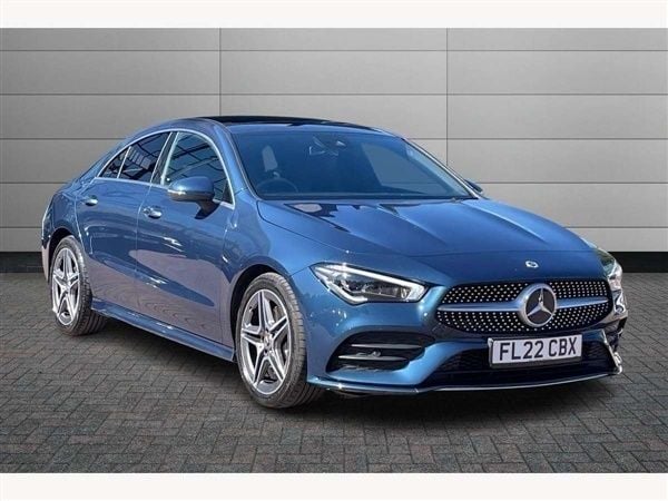 Blue Used 2022 Mercedes CLA200 AMG Line Premium Plus Coupe | £24,495 (A bit pricey) - Image 1/4