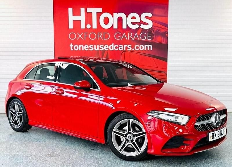 Used Mercedes A200 AMG line 163 HP (119 kW) 2019 Red Hatchback
