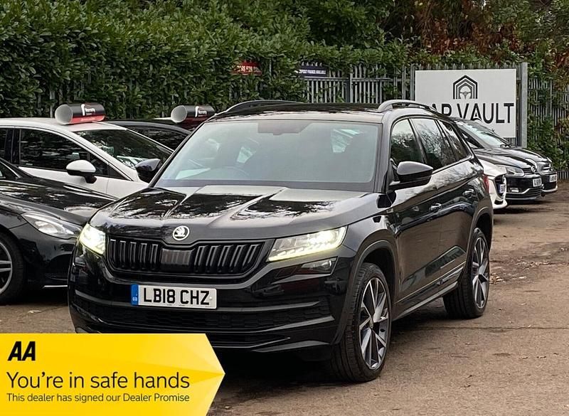 Black Used 2018 Skoda Kodiaq SportLine SUV | £18,994 (Good price) - Image 1/3