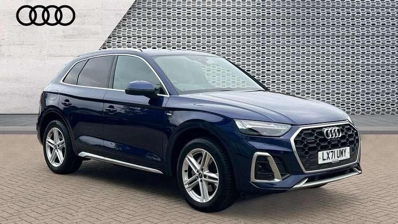 Blue Used 2021 Audi Q5 S-Line SUV | £31,226 (Fair price) - Image 1/4
