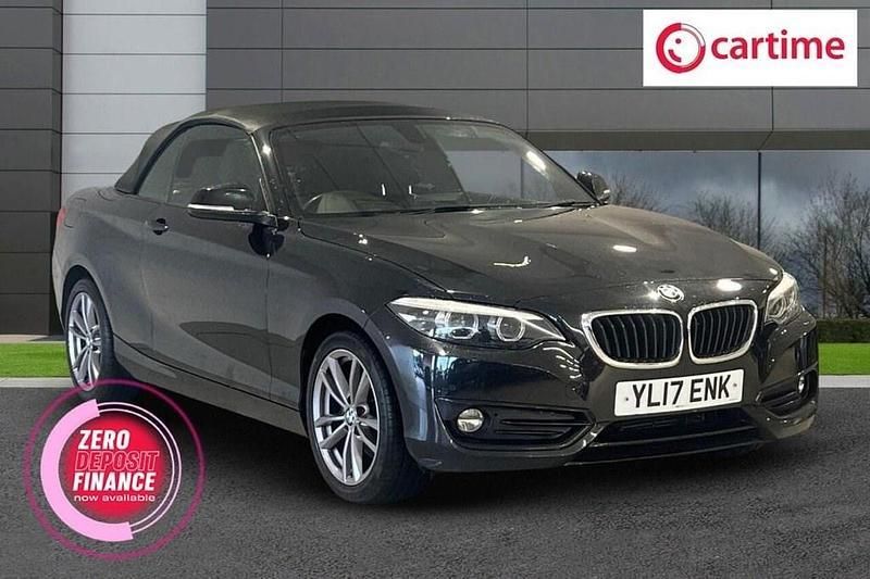 Black Used 2017 BMW 220 Sport Line Cabriolet | £11,990 (Fair price) - Image 1/4
