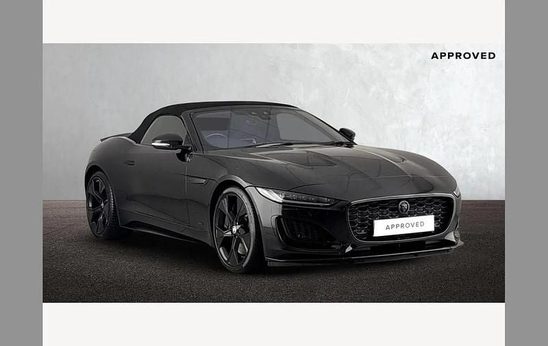 Santorini black Used 2023 Jaguar F-Type Supercharged Cabriolet | £56,295 (Good price) - Image 1/4