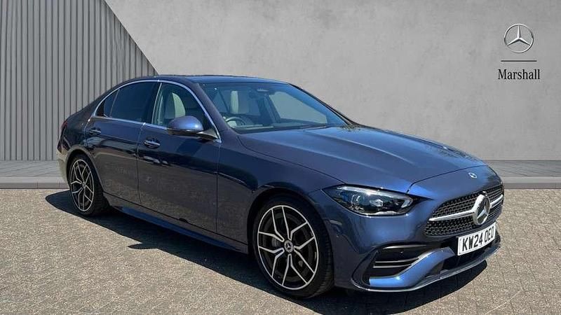 Blue Used 2024 Mercedes C300e AMG Line Premium Plus Sedan | £40,847 (A bit pricey) - Image 1/4