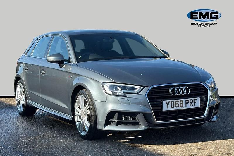 Grey Used 2019 Audi A3 Sportback S-Line Hatchback | £14,395 (Good price) - Image 1/3
