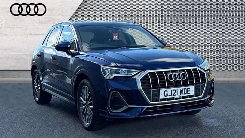 Navarra blue metallic Used 2021 Audi Q3 S-Line SUV | £22,344 (Good price) - Image 1/4