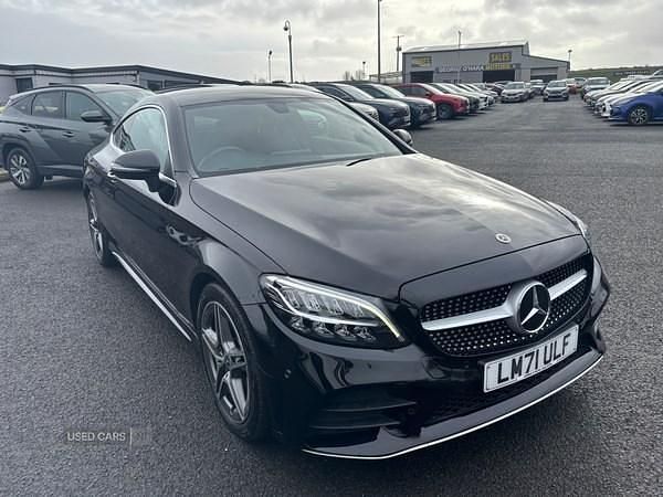 Used Mercedes C220 AMG line 194 HP (142 kW) 2021 Black Coupe
