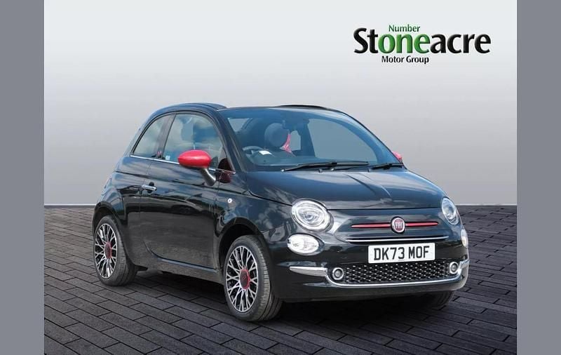 Black Used 2023 Fiat 500 Red Cabriolet | £12,297 (Fair price) - Image 1/4