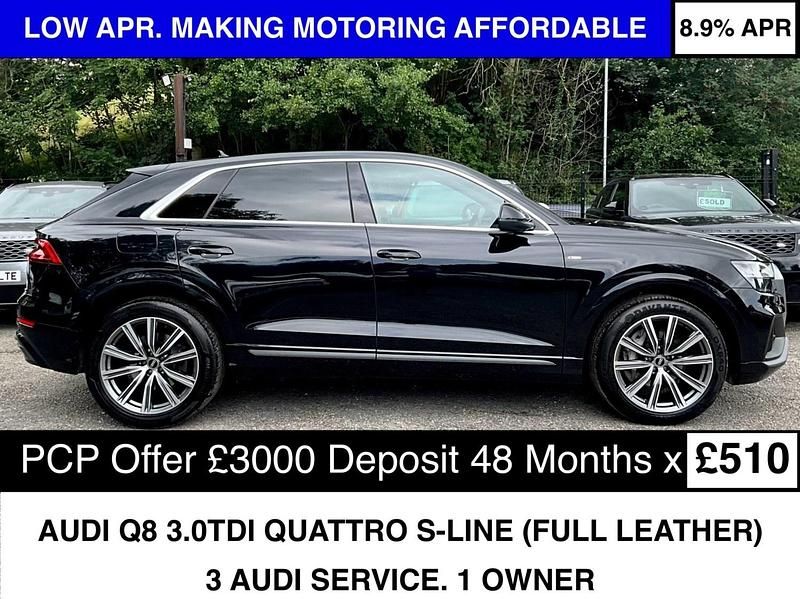 Black Used 2021 Audi Q8 S-Line SUV | £37,990 (Super price) - Image 1/3