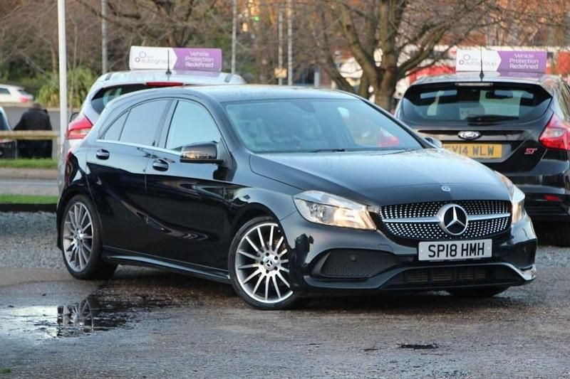 Black Used 2018 Mercedes A200 AMG line Hatchback | £10,980 (Good price) - Image 1/3