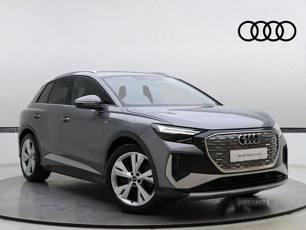 Grey Used 2022 Audi Q4 e-tron S-Line SUV | £27,490 (Good price) - Image 1/4