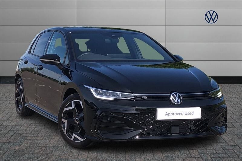 Black New 2025 VW Golf VIII R-line Hatchback | £28,398 (A bit pricey) - Image 1/4