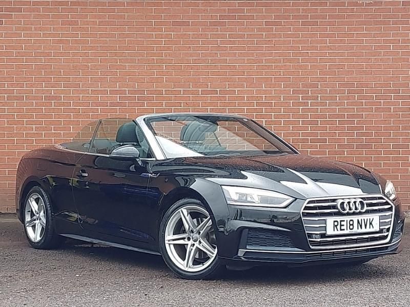 Black Used 2018 Audi A5 Cabriolet S-Line Cabriolet | £16,498 (Fair price) - Image 1/4