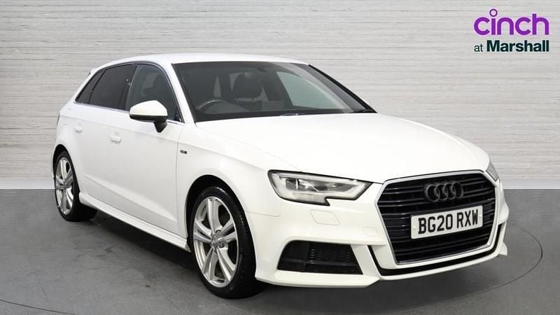 Used Audi A3 S-Line 150 HP (110 kW) 2020 White Hatchback