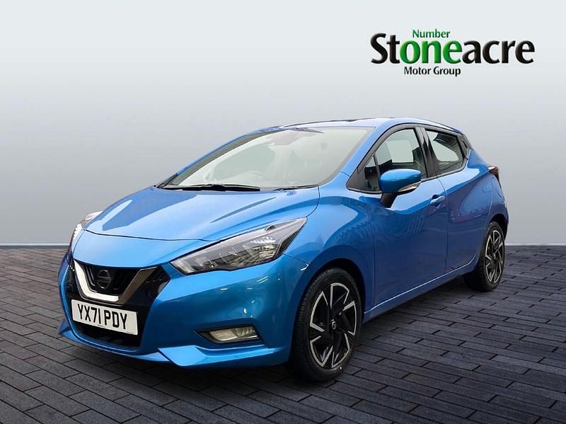 Used Nissan Micra Acenta 92 HP (67 kW) 2021 Blue Hatchback