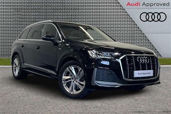 Black Used 2021 Audi Q7 S-Line SUV | £39,194 (Fair price) - Image 1/4