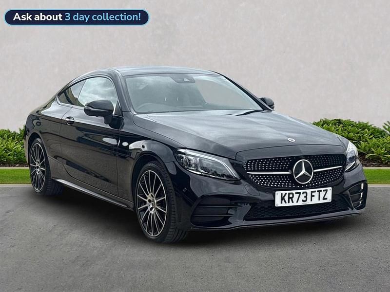 Black Used 2023 Mercedes C300 AMG line Coupe | £38,149 - Image 1/4