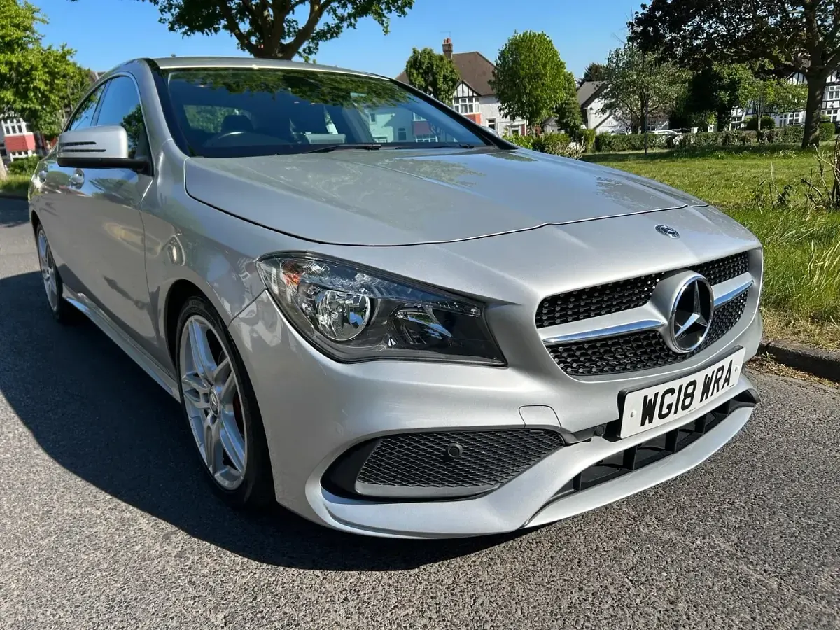 Used Mercedes CLA180 AMG line 122 HP (89 kW) 2018 Silver Sedan