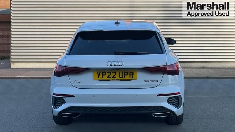 Used Audi A3 S-Line 150 HP (110 kW) 2022 White Sedan
