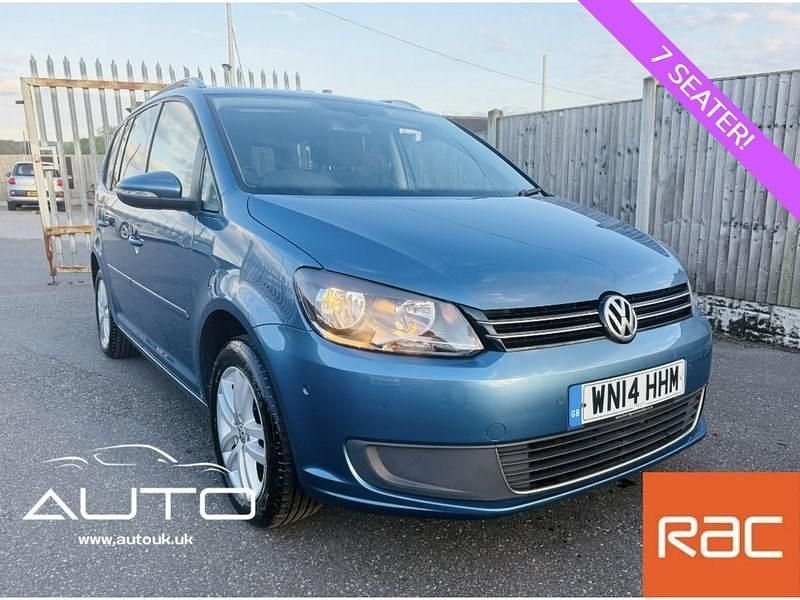 Begagnad VW Touran SE 105 HK (77 kW) 2014 Blå Minibuss