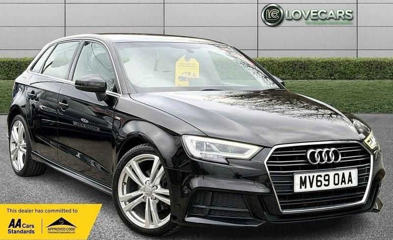 Used Audi A3 Sportback S-Line 116 HP (85 kW) 2019 Black Hatchback