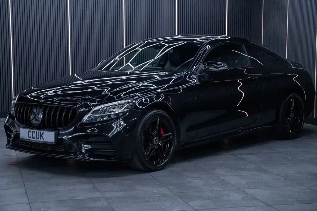 Used Mercedes C220 AMG line 194 HP (142 kW) 2020 Black Coupe