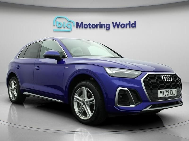 Blue Used 2022 Audi Q5 S-Line SUV | £32,200 (Fair price) - Image 1/4