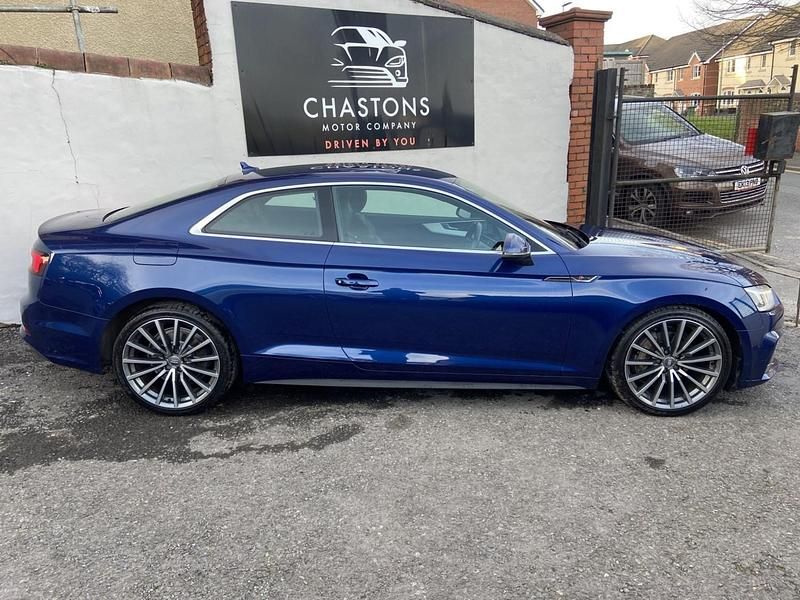 Begagnad Audi A5 S-Line 190 HK (139 kW) 2018 Blå Sportkupé
