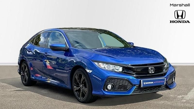 Brilliant sporty blue Used 2019 Honda Civic EX Hatchback | £15,993 (Fair price) - Image 1/4