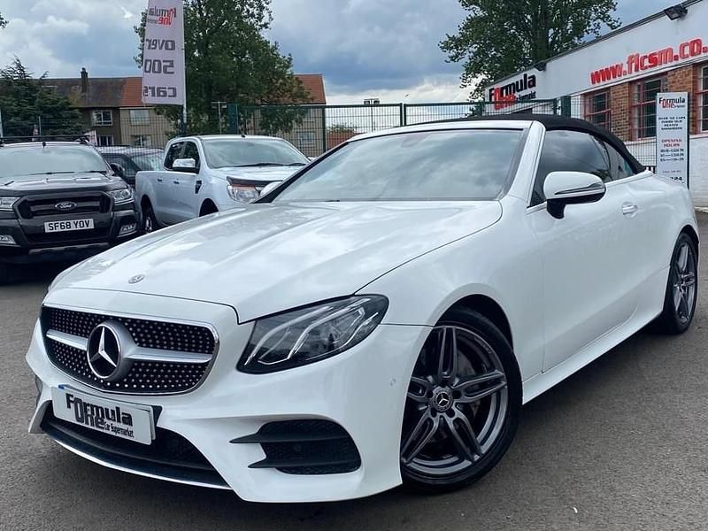Used Mercedes E220 AMG Line Premium 194 HP (142 kW) 2018 White Cabriolet