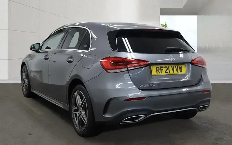 Used Mercedes A250 AMG line 218 HP (160 kW) 2021 Grey Hatchback